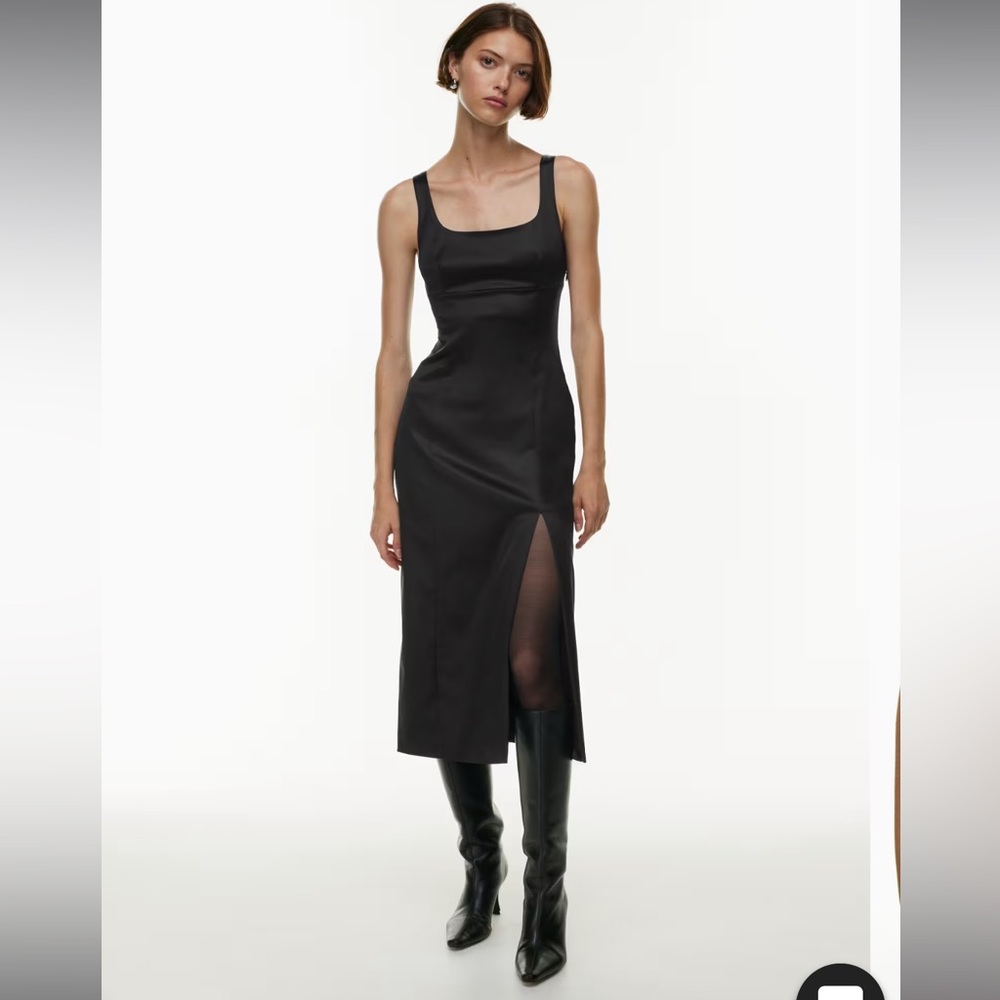 NWT Aritzia - Wilfred - Shine Satin Midi Dress - Size 12